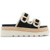 image:imageMadden Girl Womens Mythical Platform SandalBlackBone Crochet