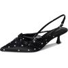 image:imageMadden Girl Womens Viixen SlingBack Kitten HeelBlack Polka Dot